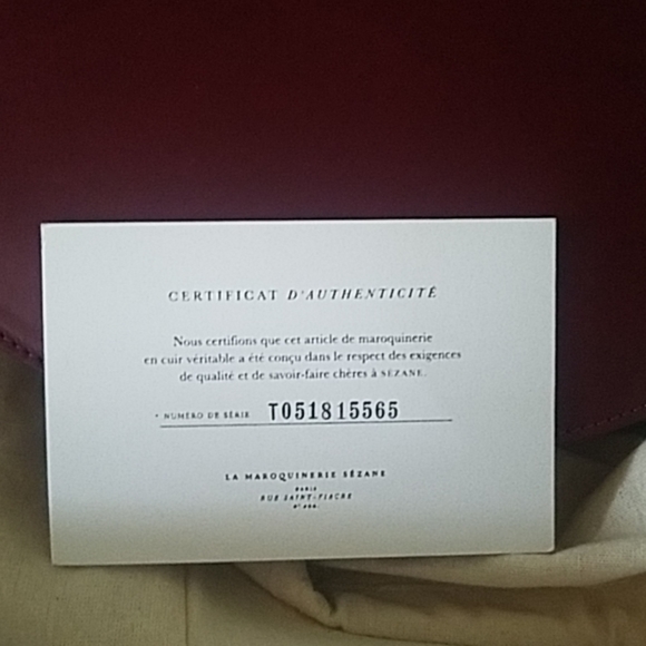 Sezane Large Nicole bag Burgundy - Picture 7 of 7